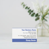 Carte de visite QR Code pour marchand de timbres (Debout devant)