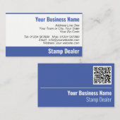 Carte de visite QR Code pour marchand de timbres (Devant / Derrière)