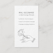 Carte de visite QR Code pour Massage Thaï Minimali (Devant)