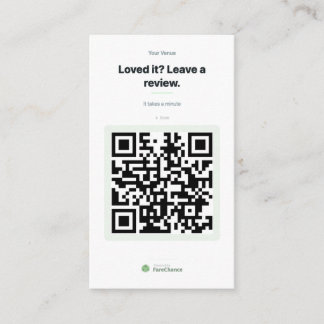 Carte de visite QR Code pour restaurants et magasi