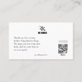 Carte de visite QR Code pour Salon de Coiffure Mod (Dos)