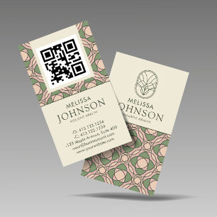 Carte de visite QR Code pour Santé Holistique Zen 