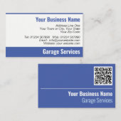 Carte de visite QR Code pour services de garage (Devant / Derrière)