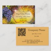 Carte de visite QR Code pour vignoble ou domaine v (Devant / Derrière)