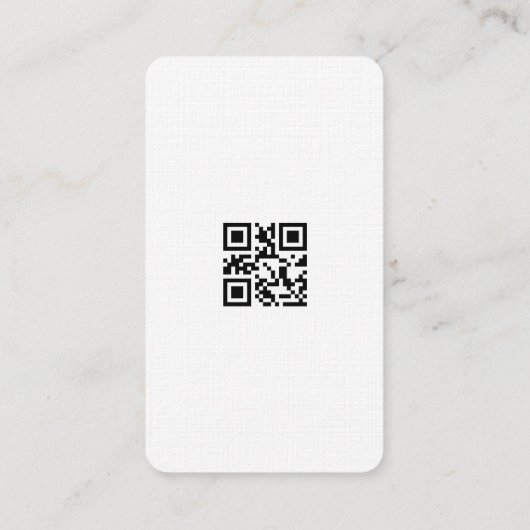 Carte De Visite QR Code Premium Lin Moderne Exclusif (Dos)