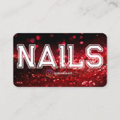 Carte De Visite QR Code Professional Creative Nail Technicien (Dos)