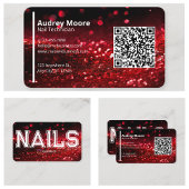 Carte De Visite QR Code Professional Creative Nail Technicien