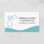 Carte De Visite QR Code Professional Maid & House Cleaning Service (Devant)