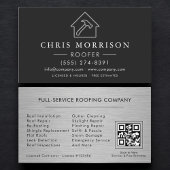 Carte De Visite QR Code Professional Roofing Services 