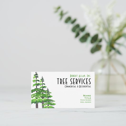 Carte De Visite QR Code Professional Tree Services (Debout devant)