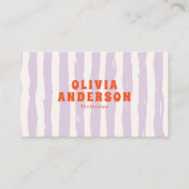 Carte De Visite QR Code Retro Boho Super Funky Unique tendance Fun (Devant)