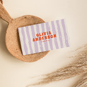 Carte De Visite QR Code Retro Boho Super Funky Unique tendance Fun