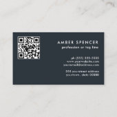 CARTE DE VISITE QR CODE RETRO FEUILLES SUPER BOTANIQUE (Dos)