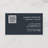 CARTE DE VISITE QR CODE RETRO FEUILLES SUPER BOTANIQUE (Dos)