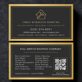 Carte De Visite QR Code Roofing Construction Services