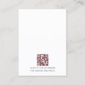 Carte De Visite QR Code Rustic Entrepreneur Réparation Maintenance (Dos)