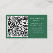 Carte De Visite QR Code Scannable Lake Aquarelle extérieure (Dos)