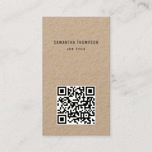 Carte De Visite QR Code scanner moderne professionnelle Rustique K (Devant)