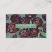 Carte De Visite QR Code scanner Moody Abstrait Flowers Art (Devant)