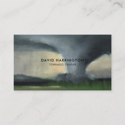 Carte De Visite QR Code scanner numérique Tornado Storm Chaser (Devant)