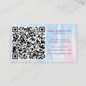 Carte De Visite QR Code scanner Soft Pastels Aquarelle Salon (Dos)