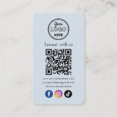 Carte De Visite QR Code Se Connecter Avec Les Médias Sociaux Améri (Devant)