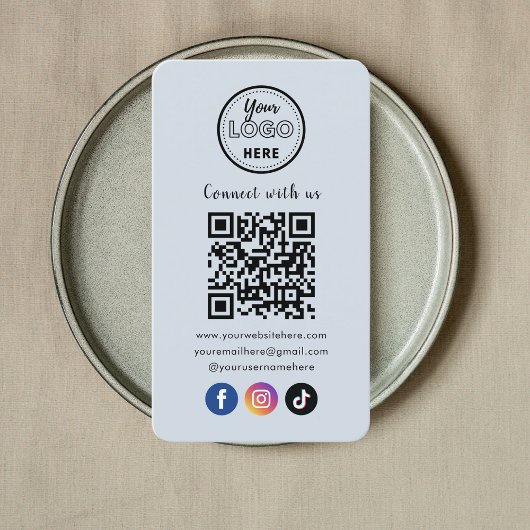 Carte De Visite QR Code Se Connecter Avec Les Médias Sociaux Améri