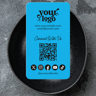 Carte De Visite QR Code Se Connecter Avec Nous Cool De Médias Soci