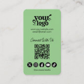 Carte De Visite QR Code Se Connecter Avec Nous Cool De Médias Soci (Devant)