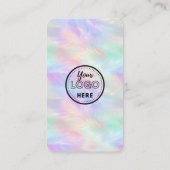 Carte De Visite QR Code Se Connecter Avec Nous Iridescente Opal De (Dos)
