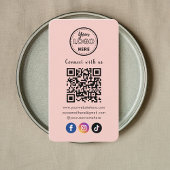 Carte De Visite QR Code Se Connecter Avec Nous Les Médias Sociaux 