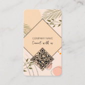 Carte De Visite QR Code Se Connecter Avec Us Boho (Devant)