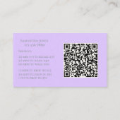 Carte de visite QR Code Service Menu Écriture Lava (Dos)