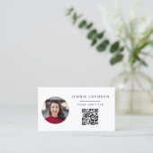 Carte de visite QR CODE simple et moderne (Debout devant)