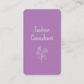 Carte De Visite QR code Simple Flower Fashion Consultant (Devant)