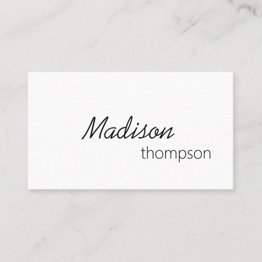 Carte De Visite QR Code Simple Minimal Moderne Professionnel (Devant)