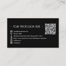 QR Code Simple Moderne Minimal Instagram Noir