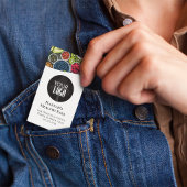 Carte De Visite QR Code simple photo et logo noir