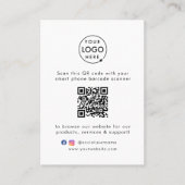 Carte De Visite QR Code Site Web d'entreprise Balayer-moi Logo de  (Devant)