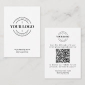 Carte De Visite QR Code Site Web d'entreprise Balayer-moi Logo de  (Devant / Derrière)