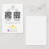 Carte De Visite QR code small business review GOOGLE and YELP  (Devant / Derrière)