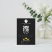 Carte De Visite QR code small business review GOOGLE and YELP  (Debout devant)