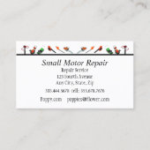 Carte De Visite QR Code Small Engine Repair Custom Business Cards (Devant)