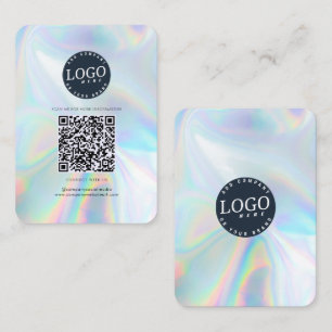 Carte De Visite QR Code Social Media and Website Holographic