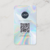 Carte De Visite QR Code Social Media Company Site Holographique (Devant)