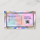 Carte De Visite QR Code Social Media Icons beauté unique (Dos)