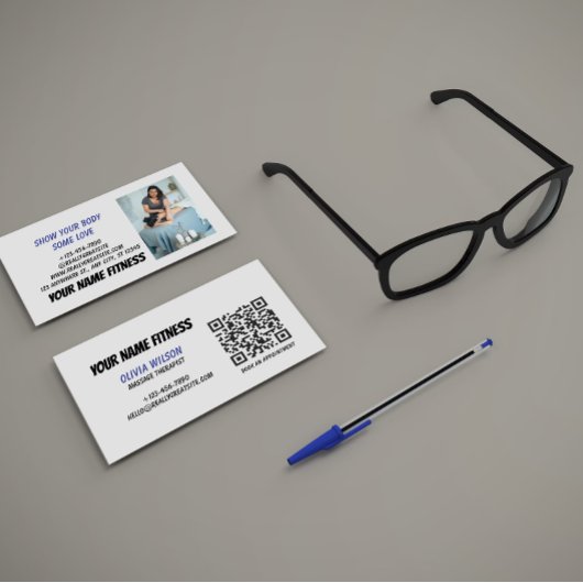 Carte De Visite QR Code Social Media Modern Business Card