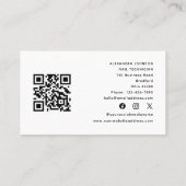 Carte De Visite QR Code Social Media Nail Technicien Technique Art (Dos)