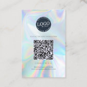 Carte De Visite QR Code Social Media Website Holographique (Devant)