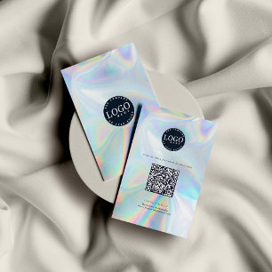 Carte De Visite QR Code Social Media Website Holographique